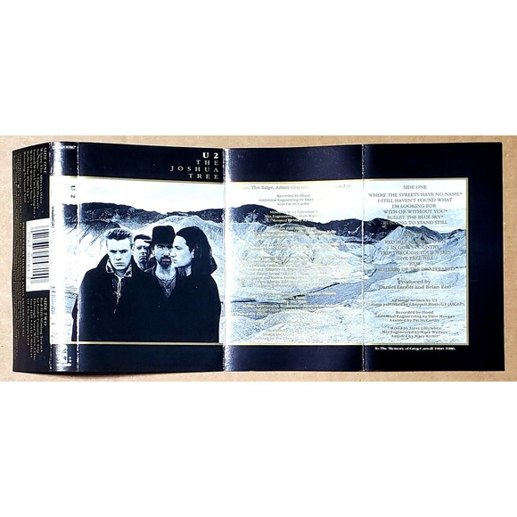 Vintage 80s U2 Cassette Joshua Tree Complete Case Full Inlay Clear Tape 1987 - Picture 4 of 8